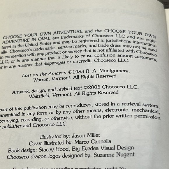 2005 Choose Your Own Adventure Paperback Book #9 Lost On The Amazon - Picture 12 of 16